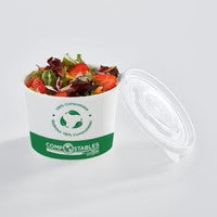 PLA Lined Paper Food Containers - 12 oz / White (500/CS)