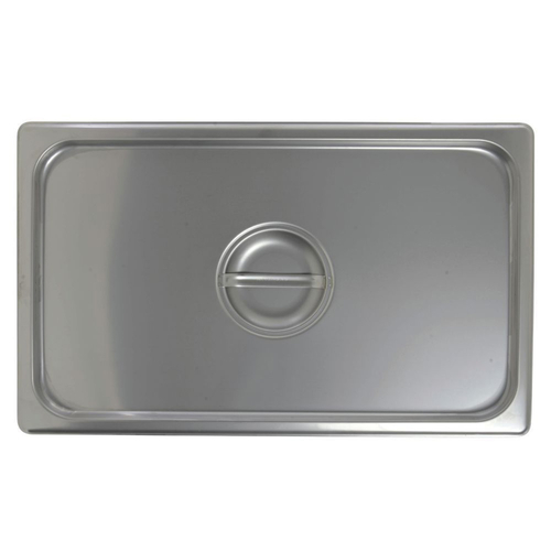 Steam Pan Cover, 1/1 full size, solid, 24 gauge stainless steel, NSF