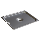 STEAM PAN COVER 1/2 SIZE SLOTTED 24 GAUGE STAINLESS STEEL