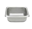 STEAM PAN 1/6 SIZE 2-1/2" DEEP 24 GAUGE STAINLESS STEEL