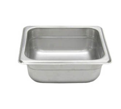 STEAM PAN 1/6 SIZE 2-1/2" DEEP 24 GAUGE STAINLESS STEEL