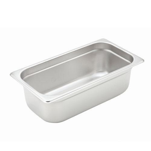 Steam Pan, 1/3 size, 24 gauge stainless steel, NSF