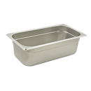 STEAM PAN 1/3 SIZE 4" DEEP 24 GAUGE STAINLESS STEEL